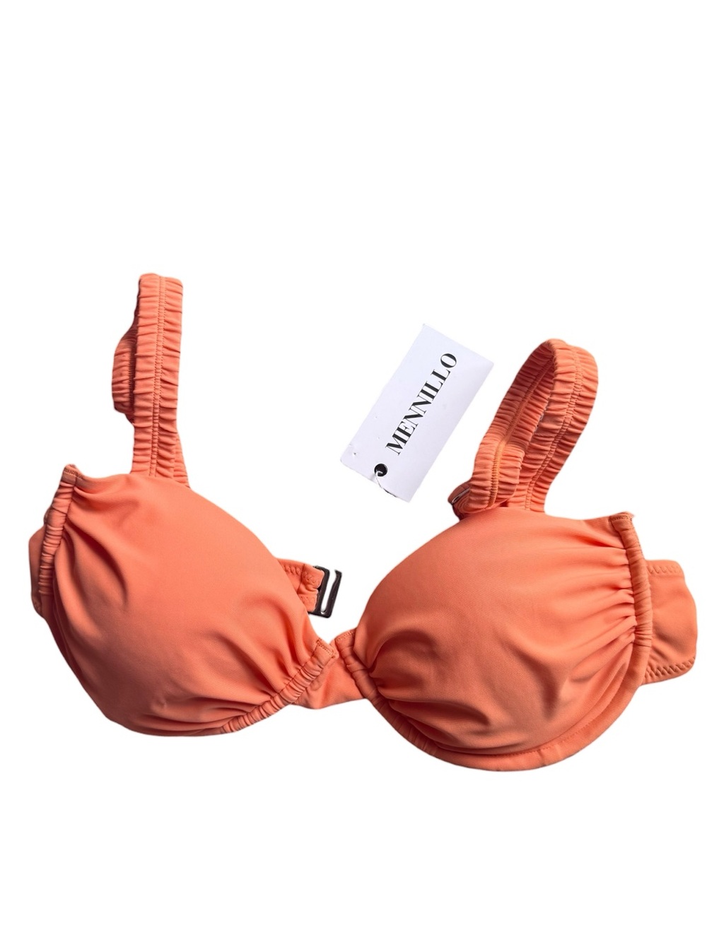 Mennillo Hailey Tangerine Matte Underwire Bikini Top Size Small NWT S